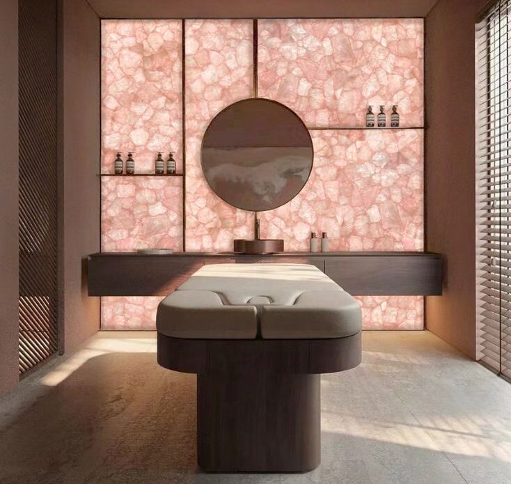 Rose wood  semi precious stone