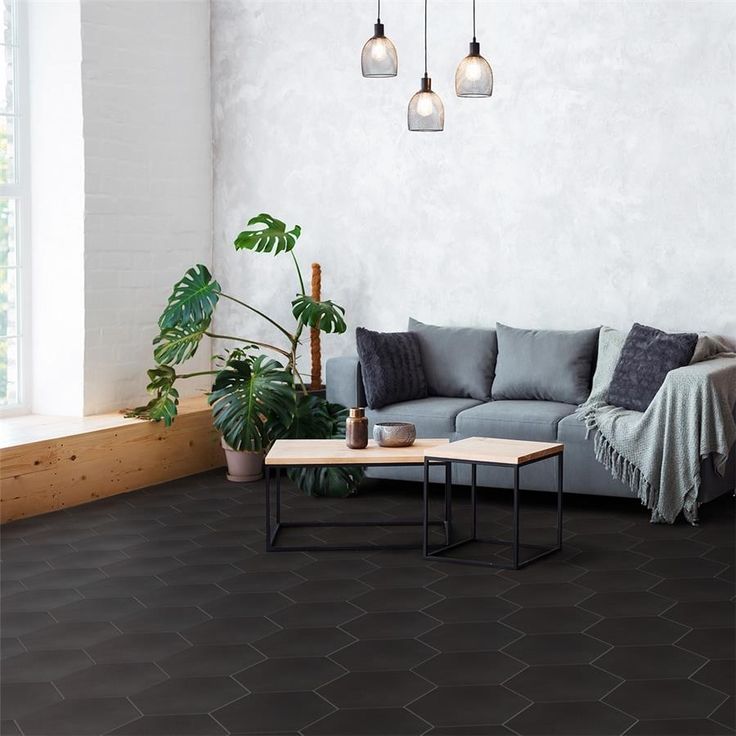 Basic Black porcelain tiles